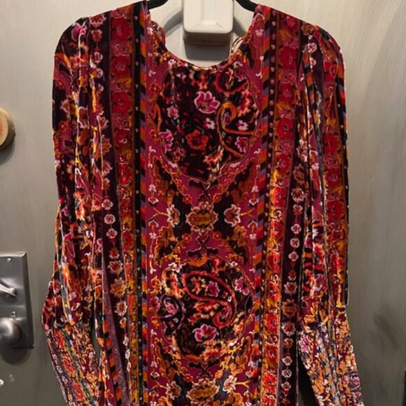 Retro Velvet Shift Puff Sleeve Mini Dress - Picture 8 of 16